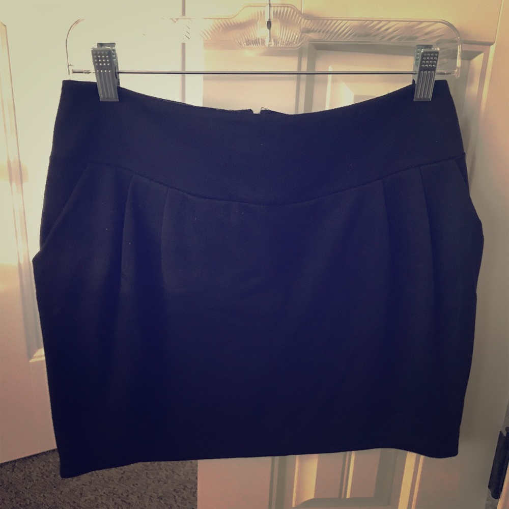 Black mini shirt